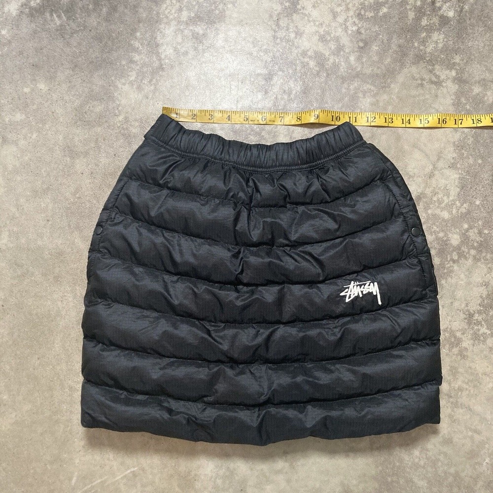 Nike X Stussy Mini‎ Skirt Womens Size XS Black Insulated Thermore Ecodown
